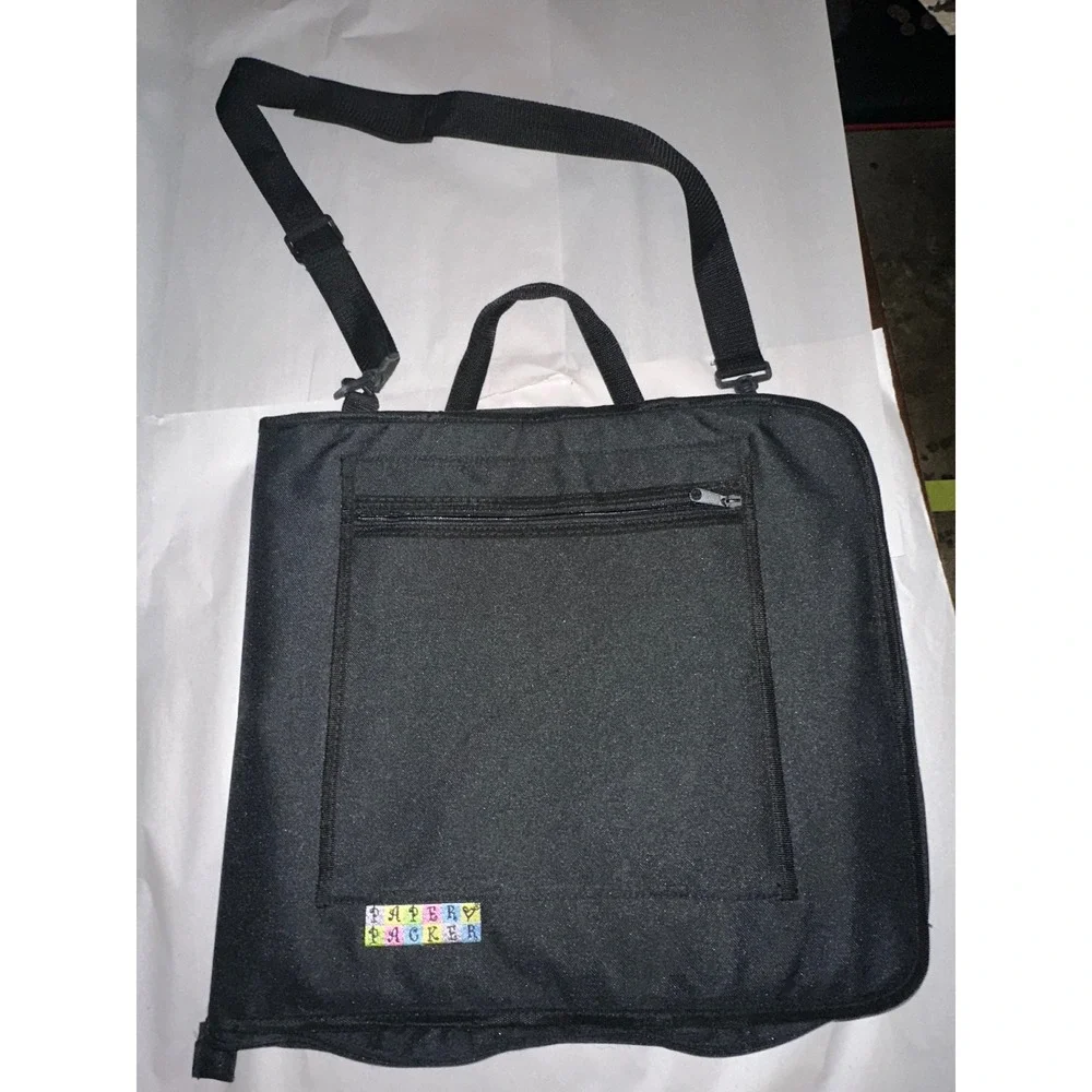 Paper Packer Black Canvas Scrapbooking Craft Organizer Bag Shoulder Strap